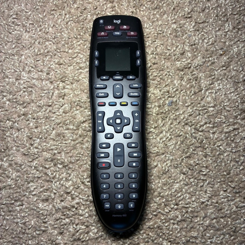 Logitech Harmony 665 Advanced Universal Remote Control Black Tested Working